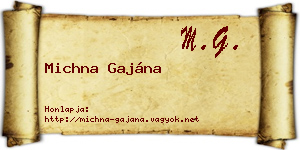 Michna Gajána névjegykártya